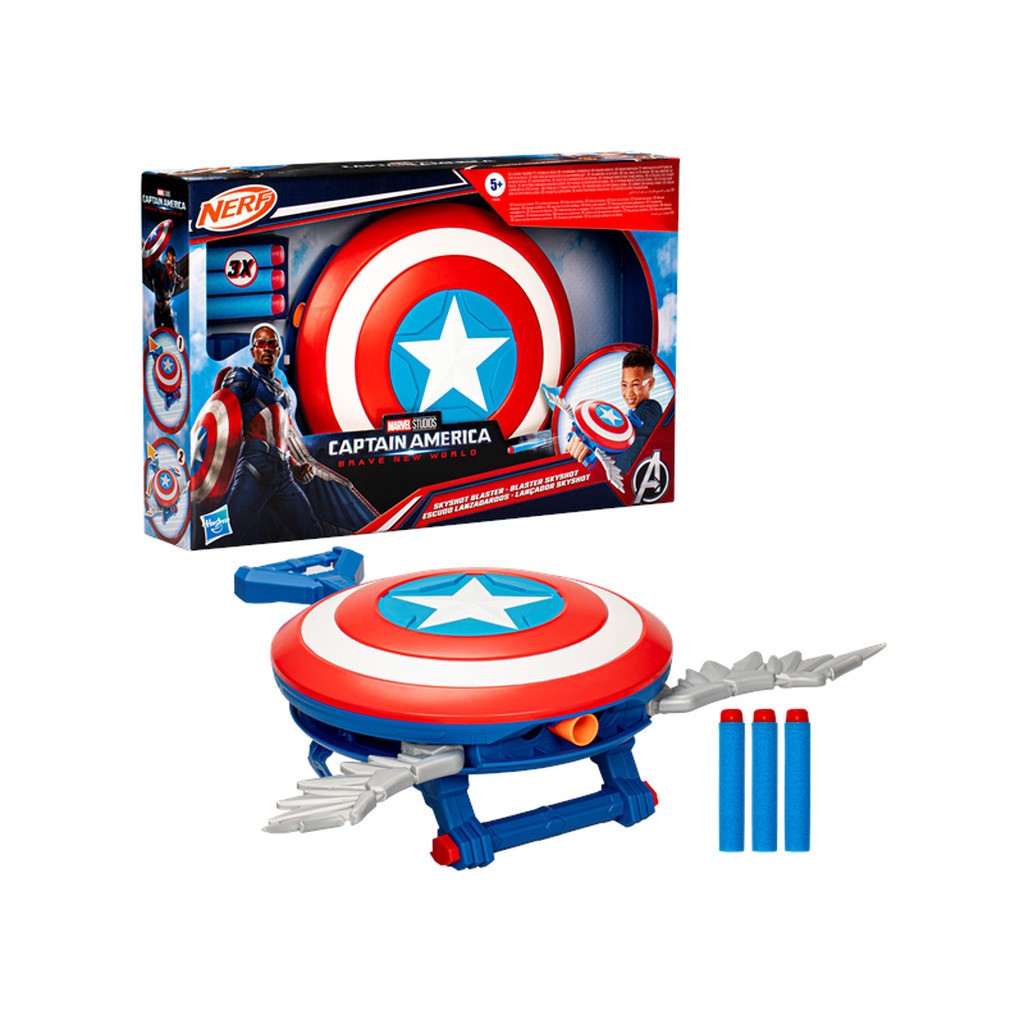 NERF Marvel Captain America Brave New World Skyshot Blaster