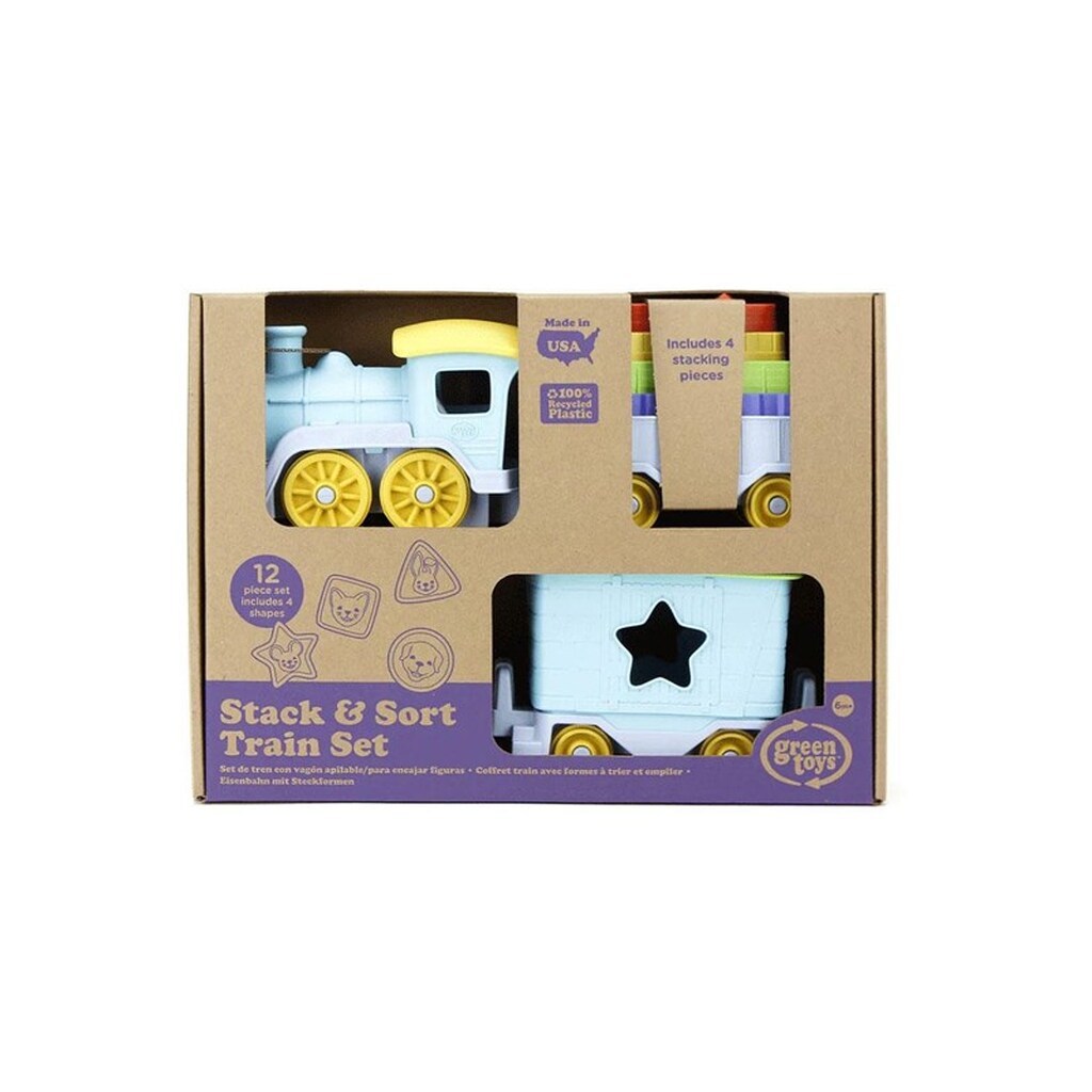 Green Toys - Stack and Sort Train 12 pcs.