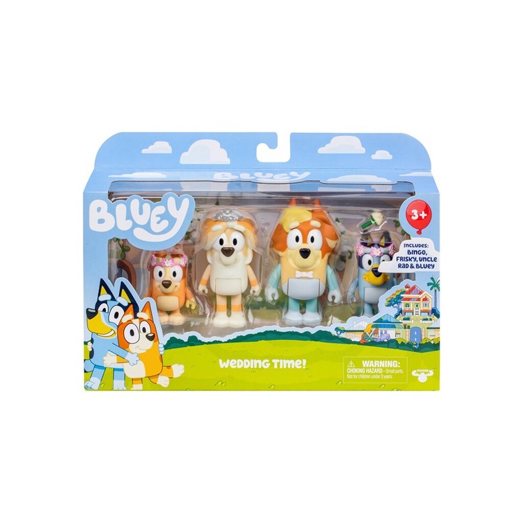 Bluey Figurer 4 pk. Bryllup
