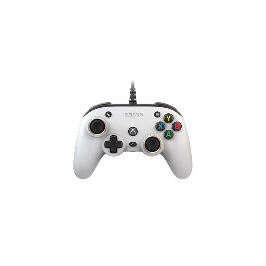NACON Official Pro Compact Controller - White - Wired Controller - Microsoft Xbox One