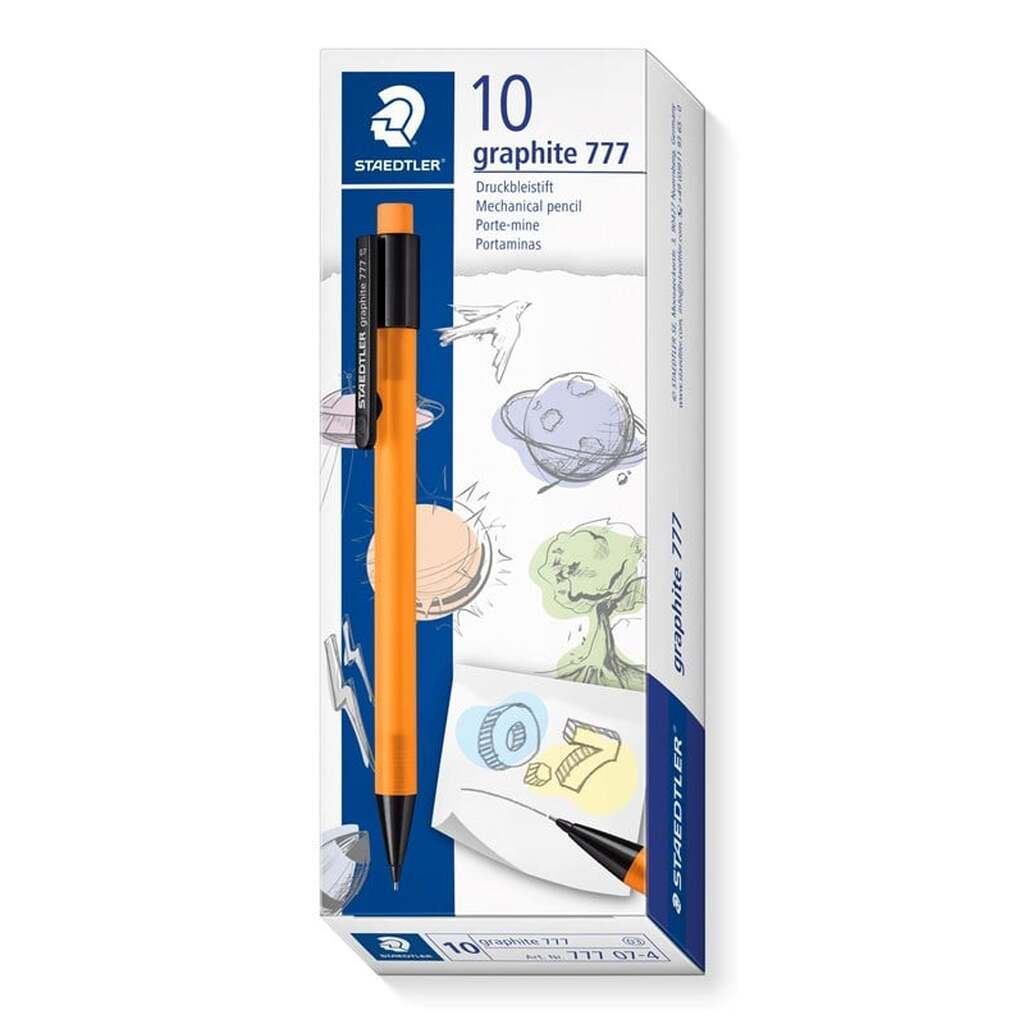 Staedtler GRAPHITE 777 PENCIL, 10 STK, 0,7mm ORANGE