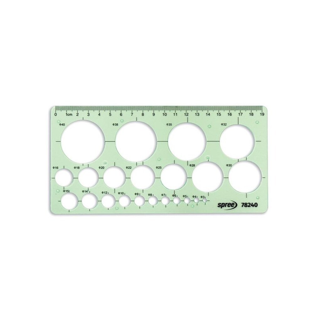 SPREE Cirkelskabelon ø 3mm - ø 40mm