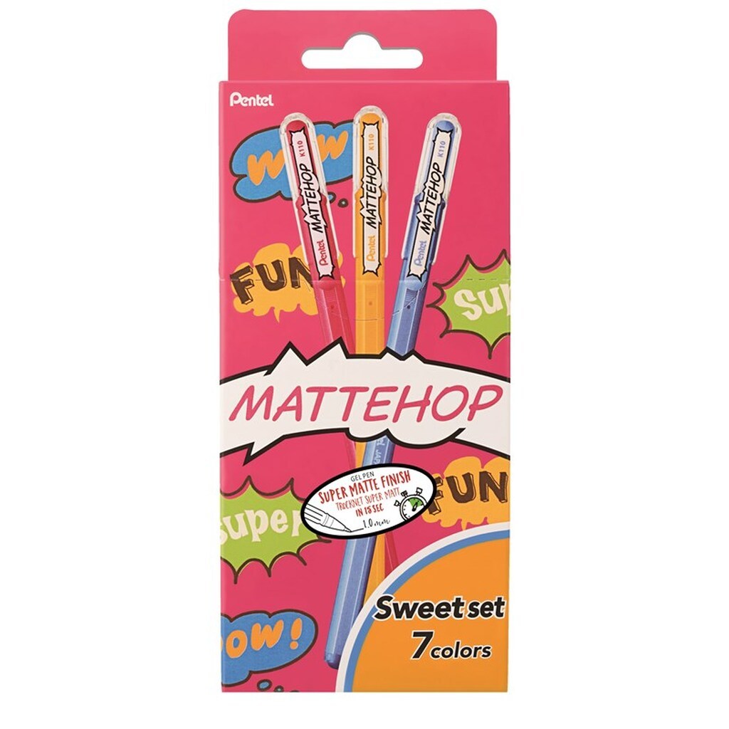 Pentel K110-V7STB MATTEHOP Gel Roller 1mm SWEET Sæt