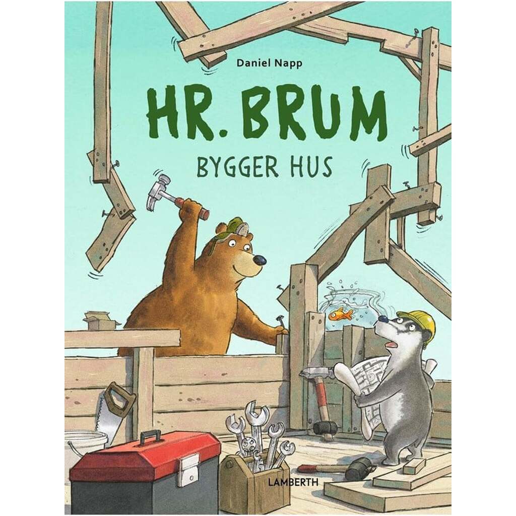 Hr. Brum bygger hus - Børnebog - Hardcover