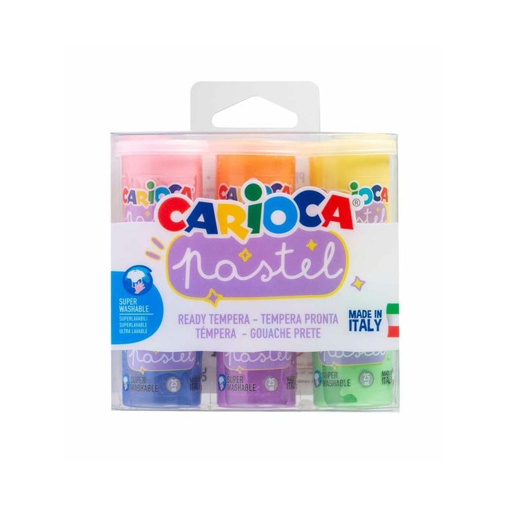 Carioca PASTEL Tempera 25ml 6 stk.