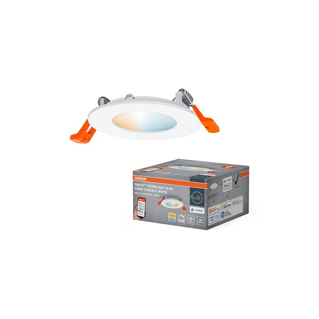 Osram SMART+ Downlight Slim 240lm 4,5W/827-865 85mm hvid WiFi