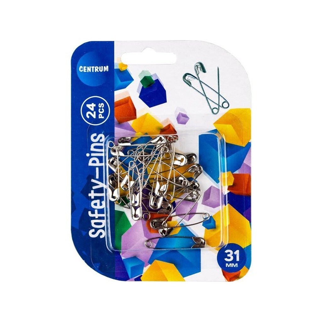 CENTRUM Sikkerhedsnål. Kort m.m 24 stk. 31mm.