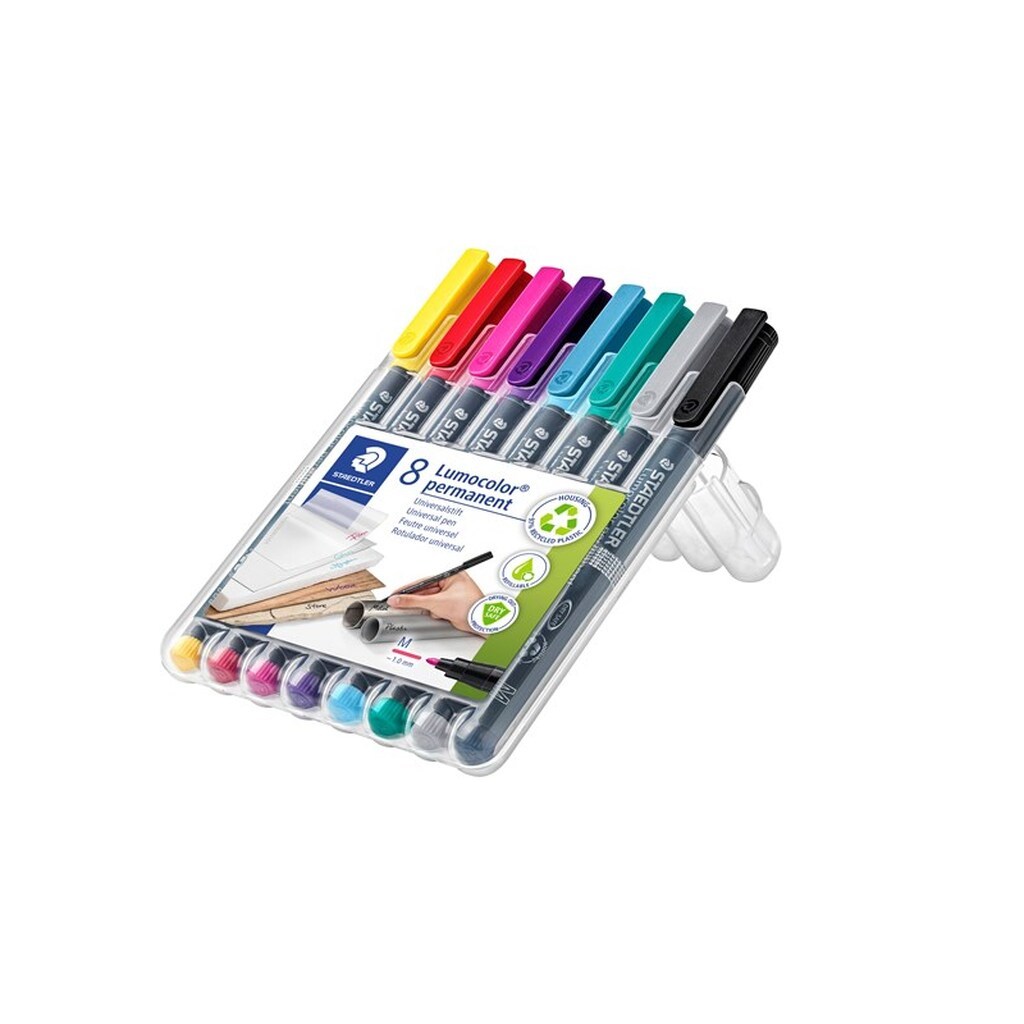 Staedtler Lumocolor Perm M 1,0mm 8 ass/boks