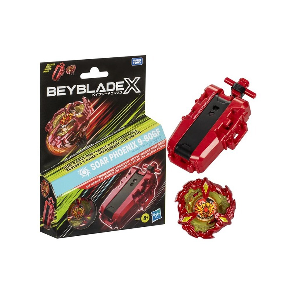 Beyblade X Soar Phoenix 9-60GF Deluxe String Launcher Set