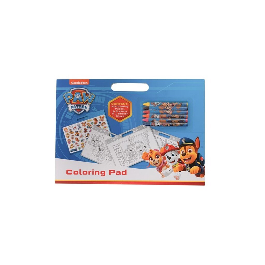 Euromic Artist pad with 40 colour-in posters 29.5 x 21 cm (b/w) and 6 regular crayons (6 colours ) &amp; 1 sticker sheet