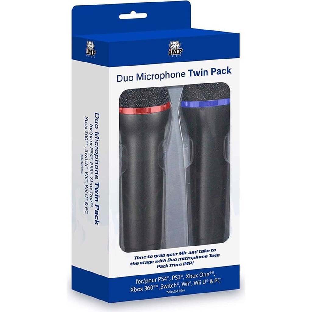 iMP TECH Duo Microphone Twin Pack - Wired Microphone - Sony PlayStation 4