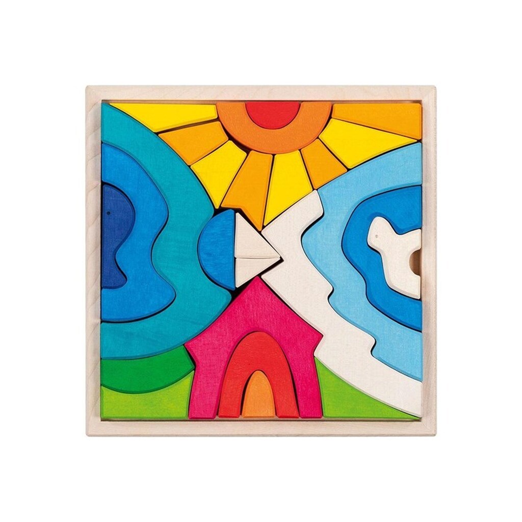 Goki Wooden Building Blocks Little Polar Bear 22 pcs.