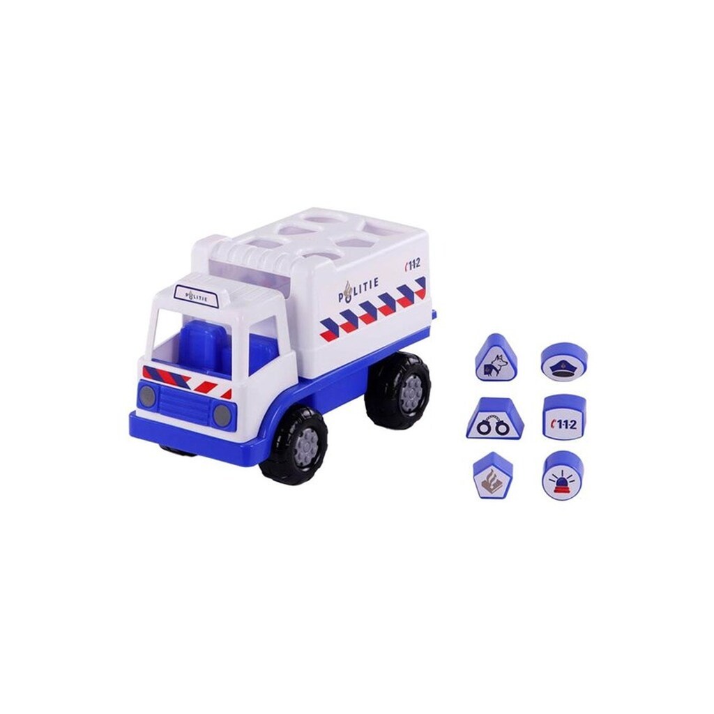 Cavallino Toys - Cavallino Police Truck Shape Sorter with 6 Blocks 26cm