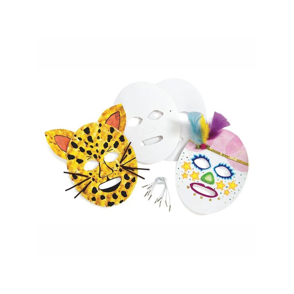 Colorations - Make and Decorate your own Cardboard Masks Set of 24