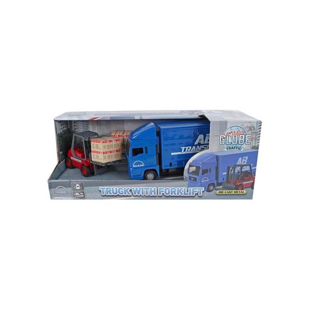 Kids Globe - Man Truck with Forklift. 17cm