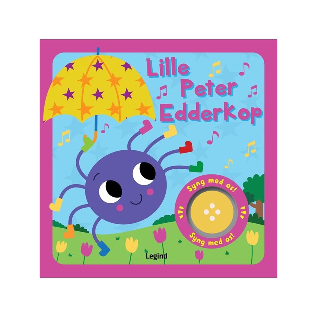 Lille Peter edderkop - Sangbog med musik - Børnebog - Papbog