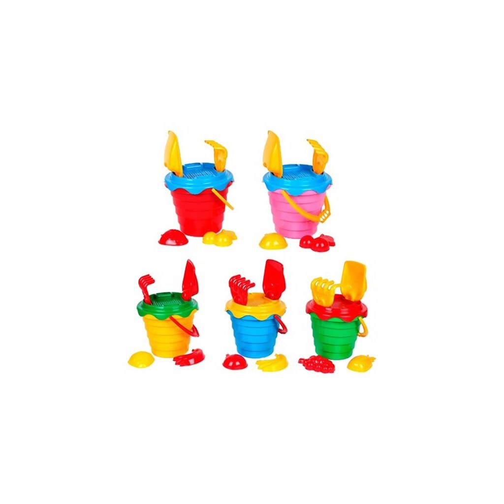 Happy Summer Strandspand Sæt med 6 Dele 15,5x17x23 cm - 5 varianter