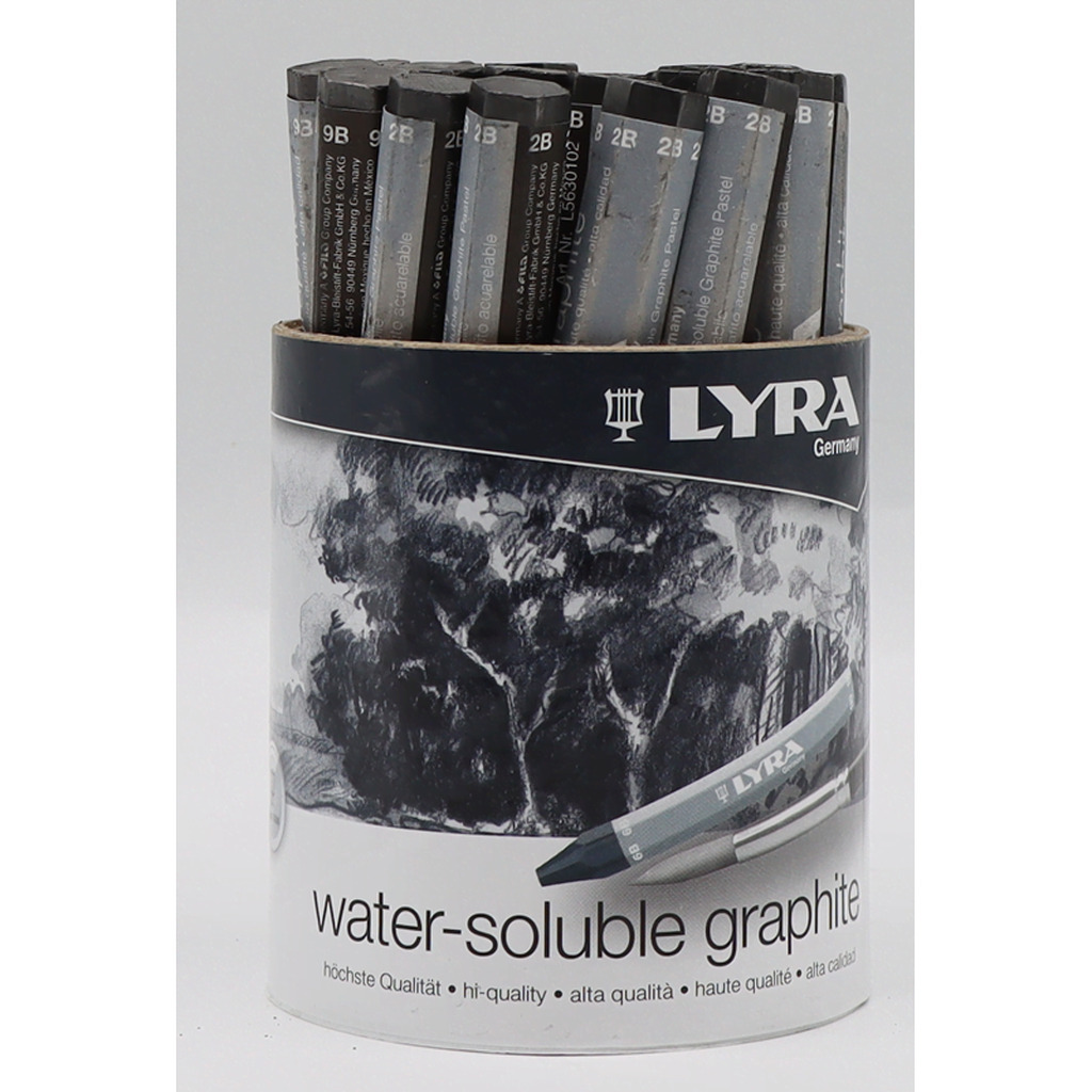 Lyra Crayon Graphite Aquarell Pot 24 pcs  8x 2B 8x 6B 8x 9B