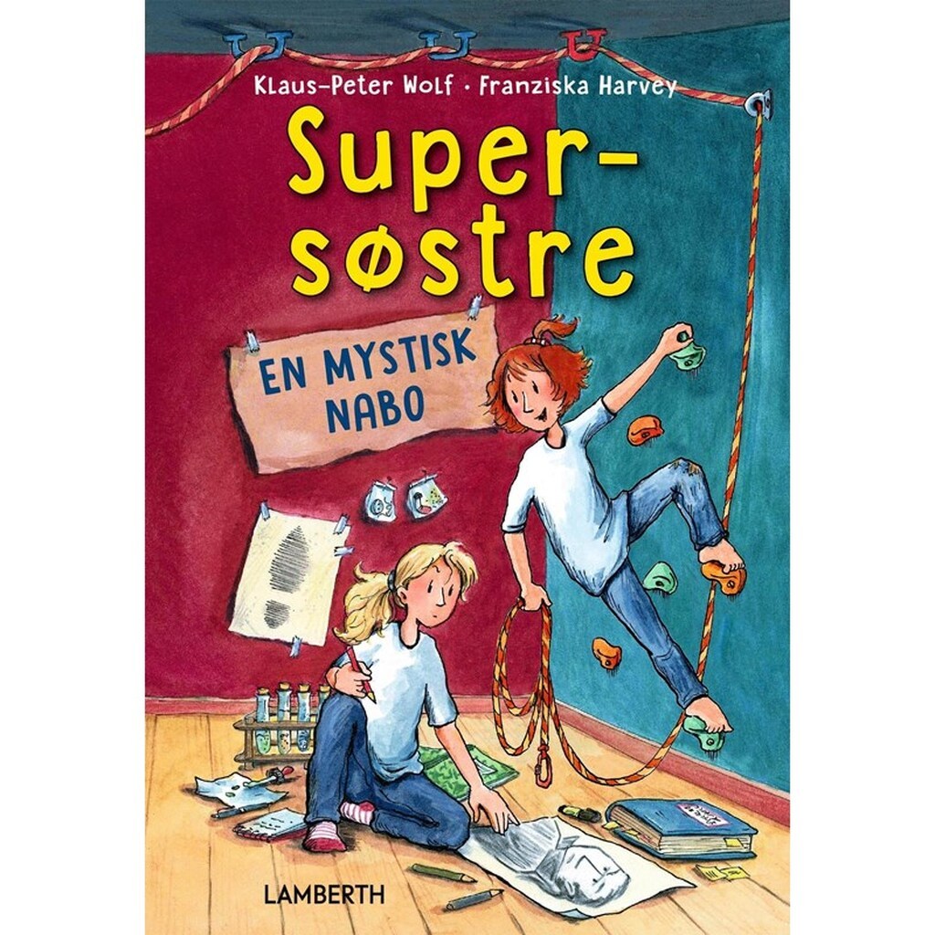 Supersøstre - En mystisk nabo - Børnebog - Hardcover