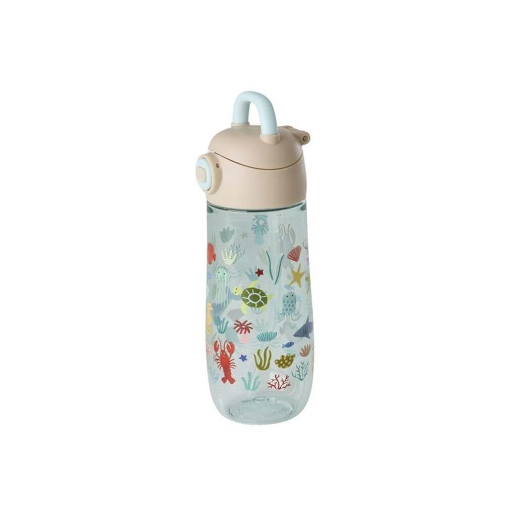 Rice - Plastic Kids Drinking Bottle - Blue Ocean print - 500 mL