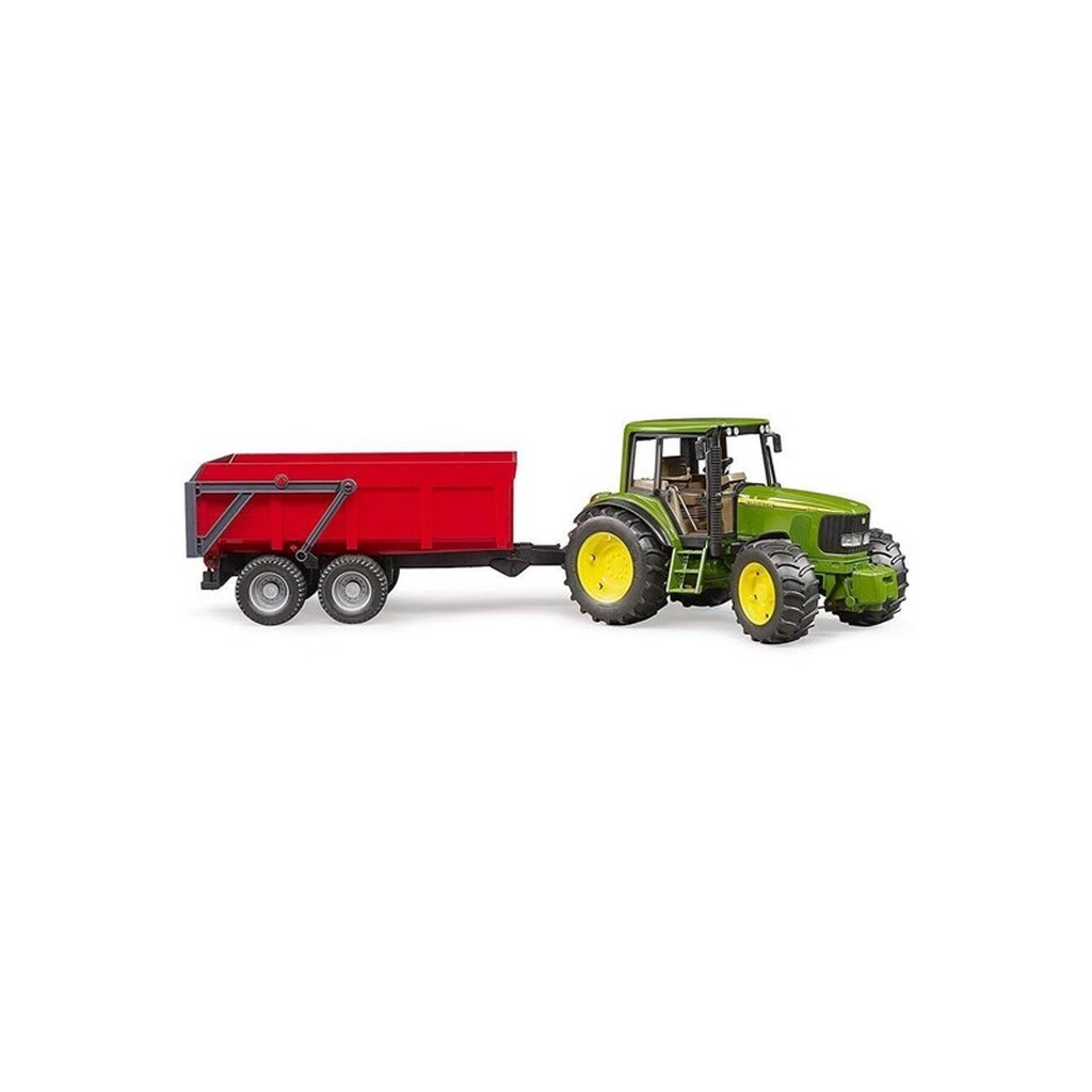 Bruder John Deere 6920 with tipping trailer  red