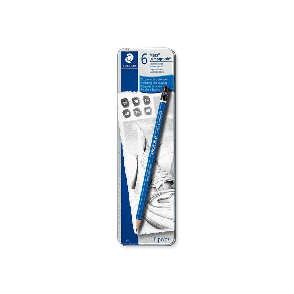 Staedtler Mars Lumograph Bly 6 ass. 100% PEFC