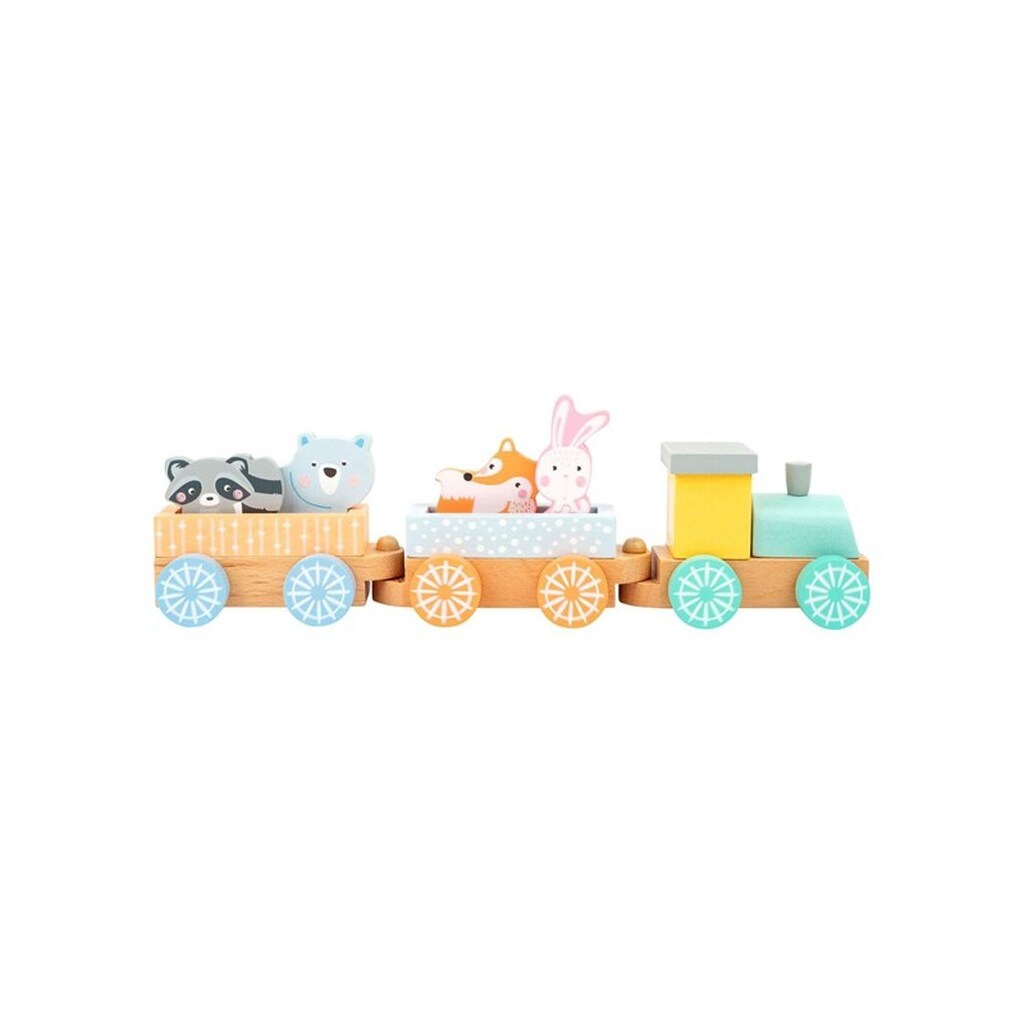 Small Foot - Wooden Train with Forest Animals Past