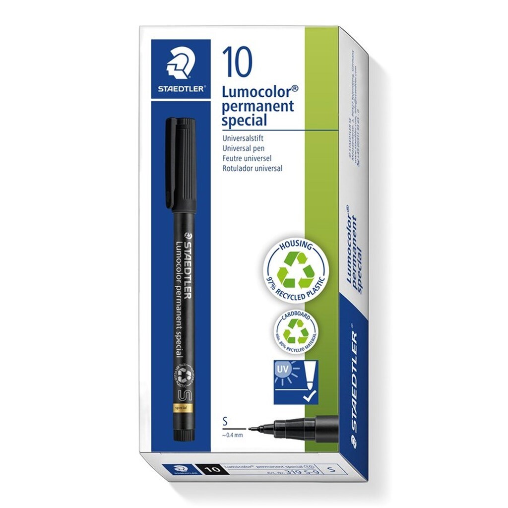 Staedtler LUMOCOLOR SPECIAL S, ÆSKE 10 STK