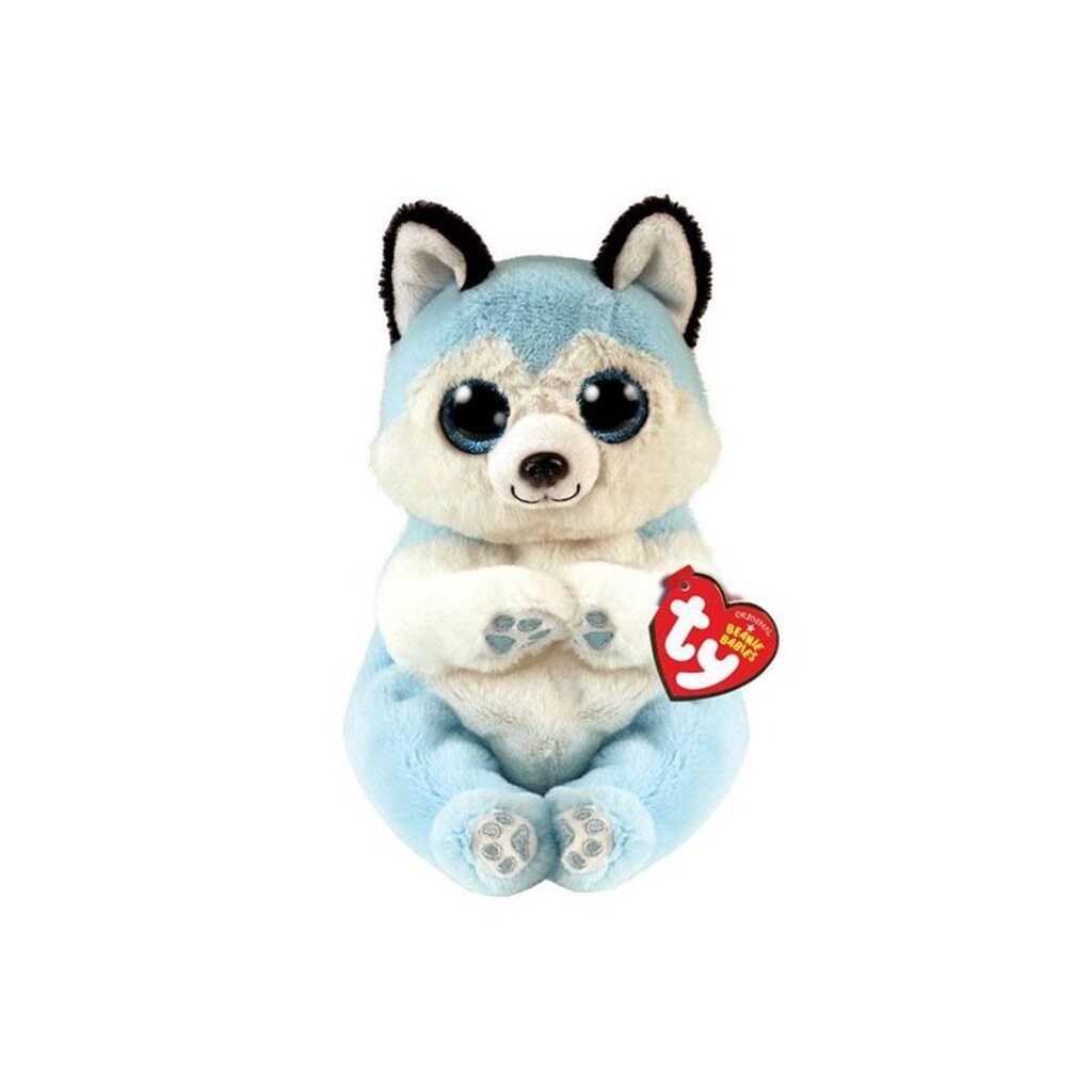 Ty Beanie Babies Bellies Thunder Blue Husky 15cm