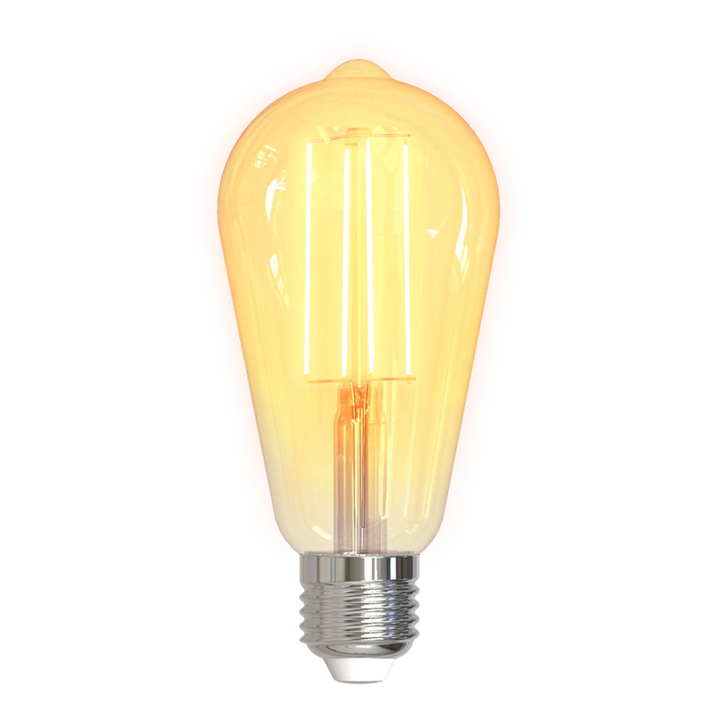Deltaco LED glødepære, E27, Wi-Fi 2,4 GHz, 5,5 W, 470 lm