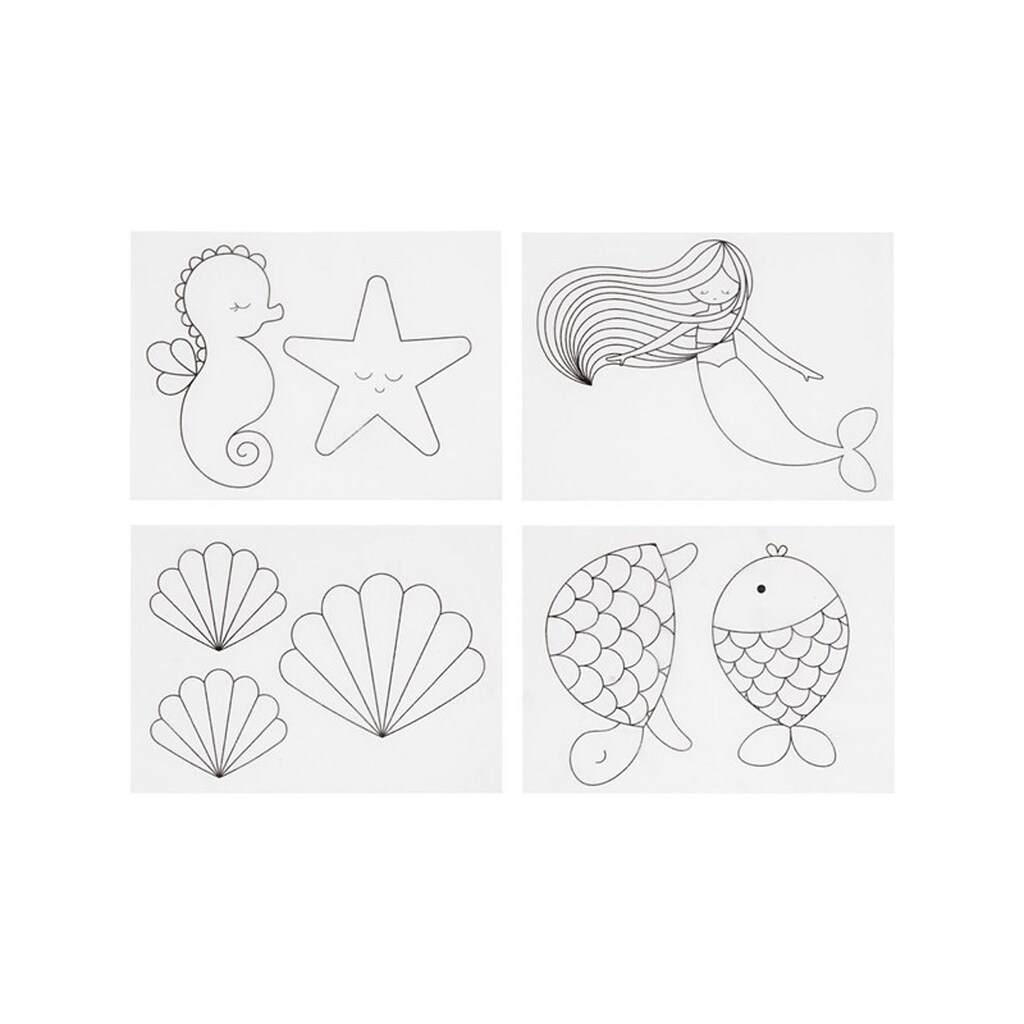 Creativ Company Sheets of Shrink Film with Mermaid Motifs 4 pcs.