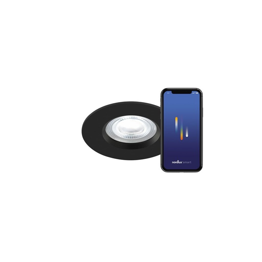 Nordlux Don Smart indbygningsspot, 3-kit, 2700-6500K RGB, sort
