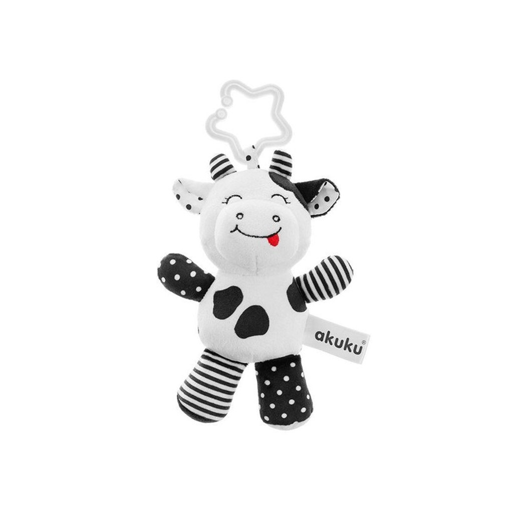 Akuku Plush hanging toy black/white COW