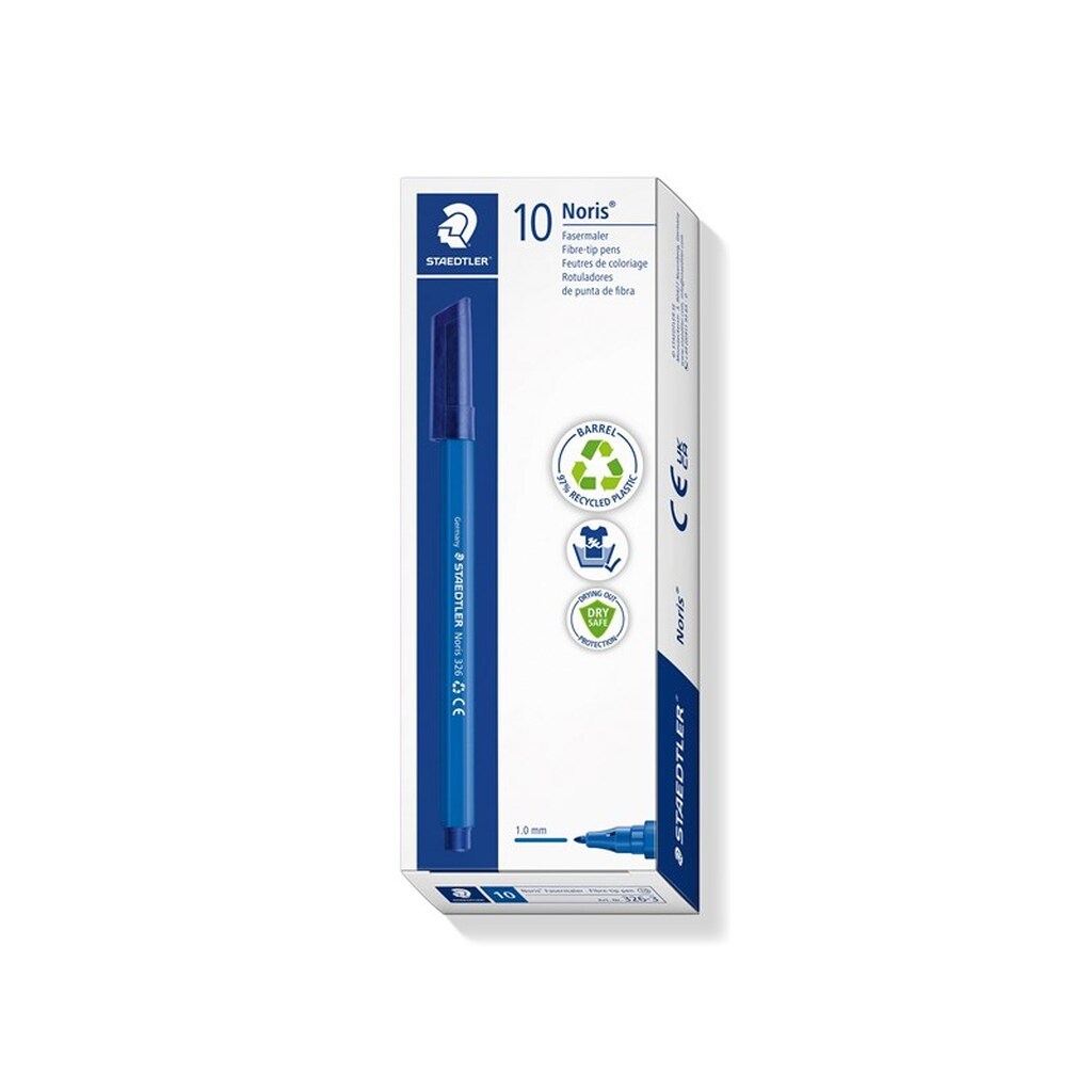 Staedtler NORIS FARVETUSSER 1,0mm, 10 stk BLÅ