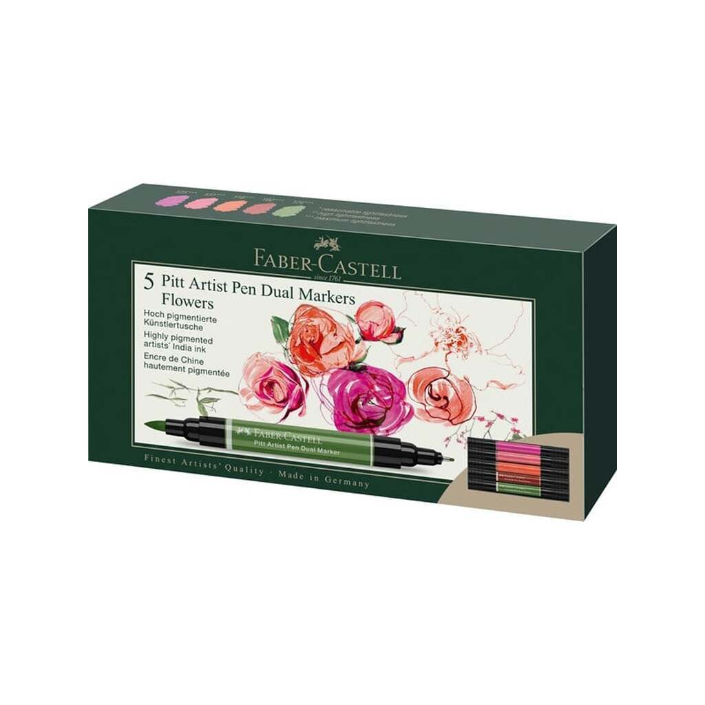 Faber-Castell Pitt Artist Dual marker Flowers box of 5