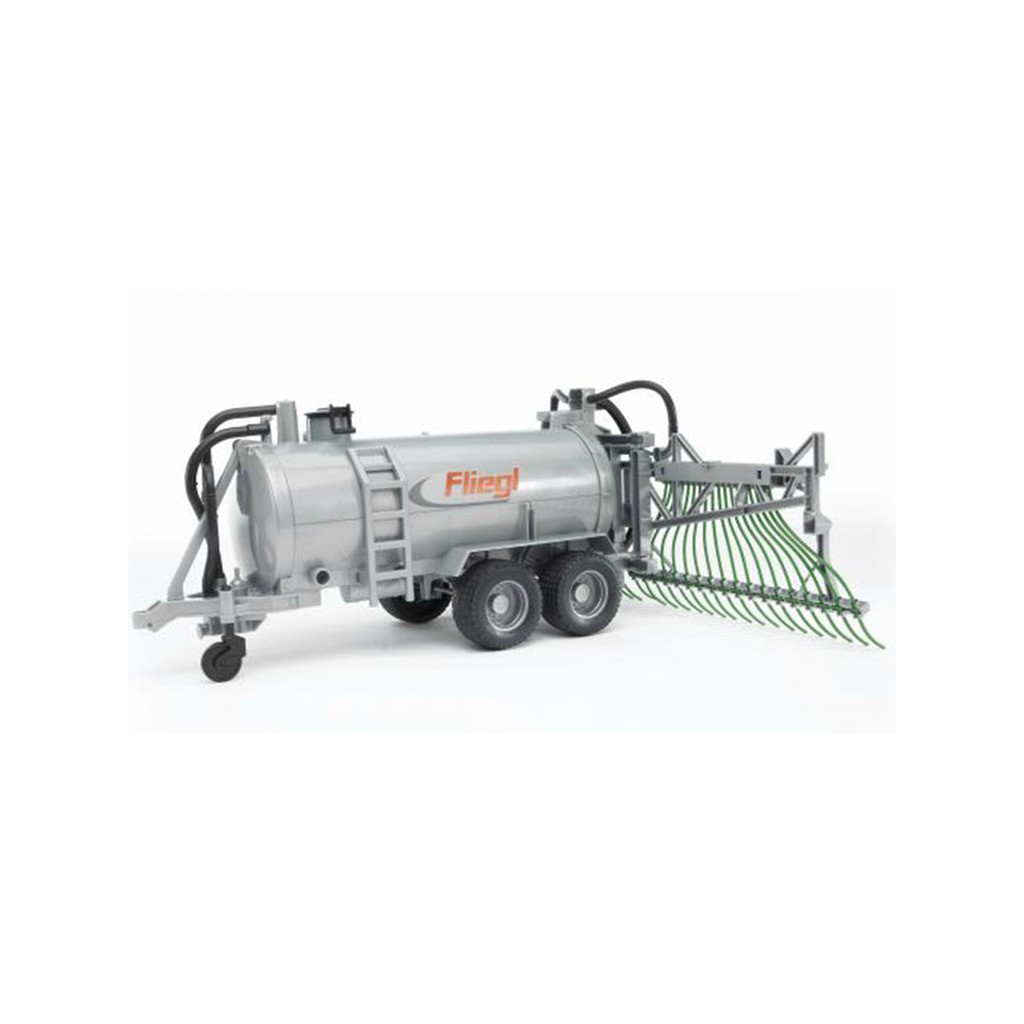 Bruder Fliegl barrel trailer with spread tubes
