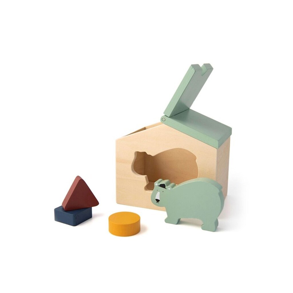 Trixie Baby Wooden House with Blocks - Mr. Polar Bear