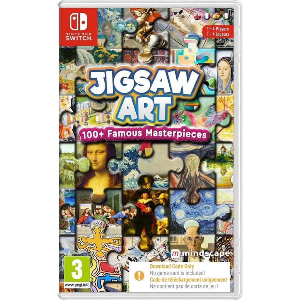 Jigsaw Art: 100+ Famous Masterpieces (Code in a Box) - Nintendo Switch - Puslespil