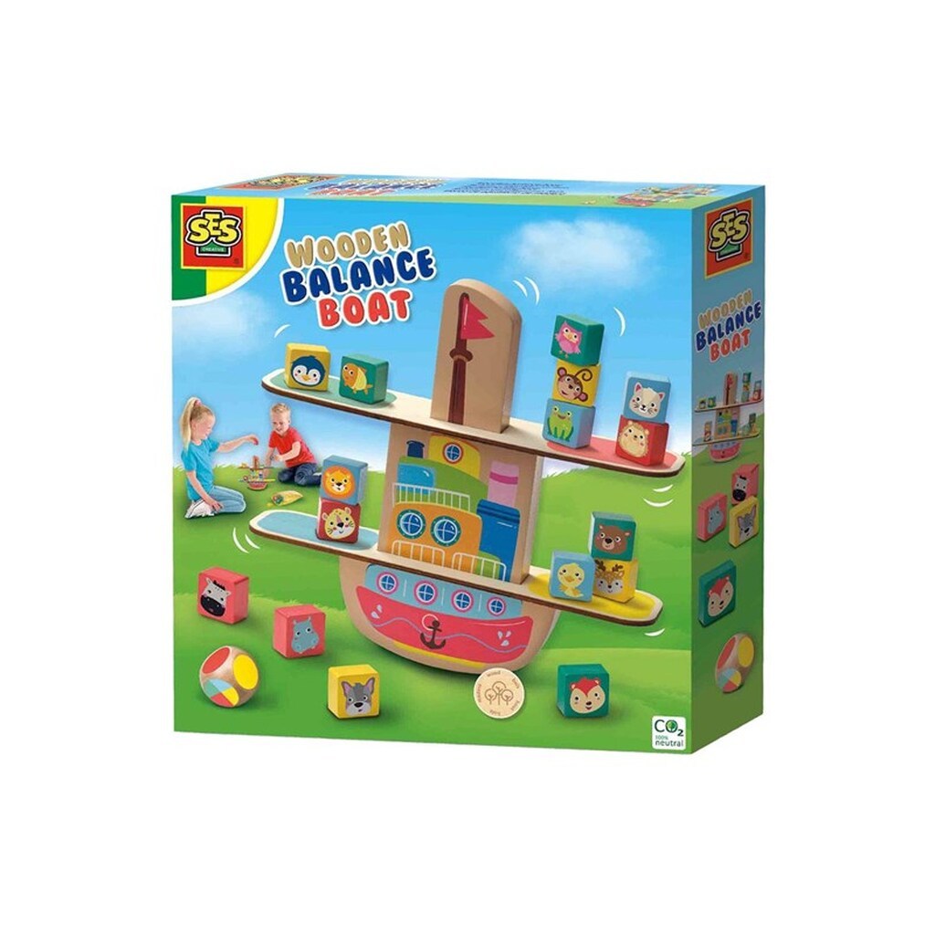SES Creative Wooden Balance Boat