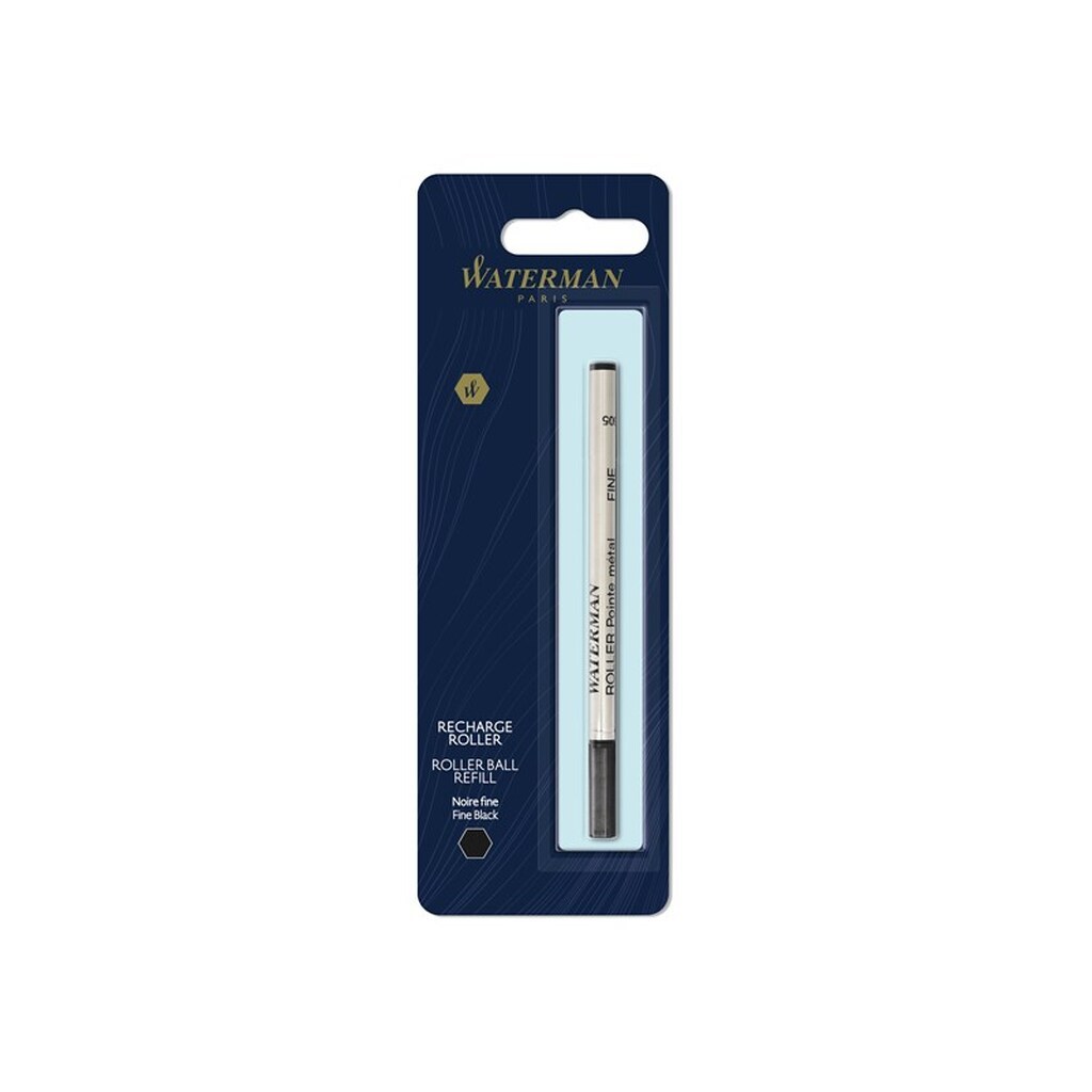 Waterman Rollerball Pen Refill | Fint punkt | Sort blæk | 1 Antal