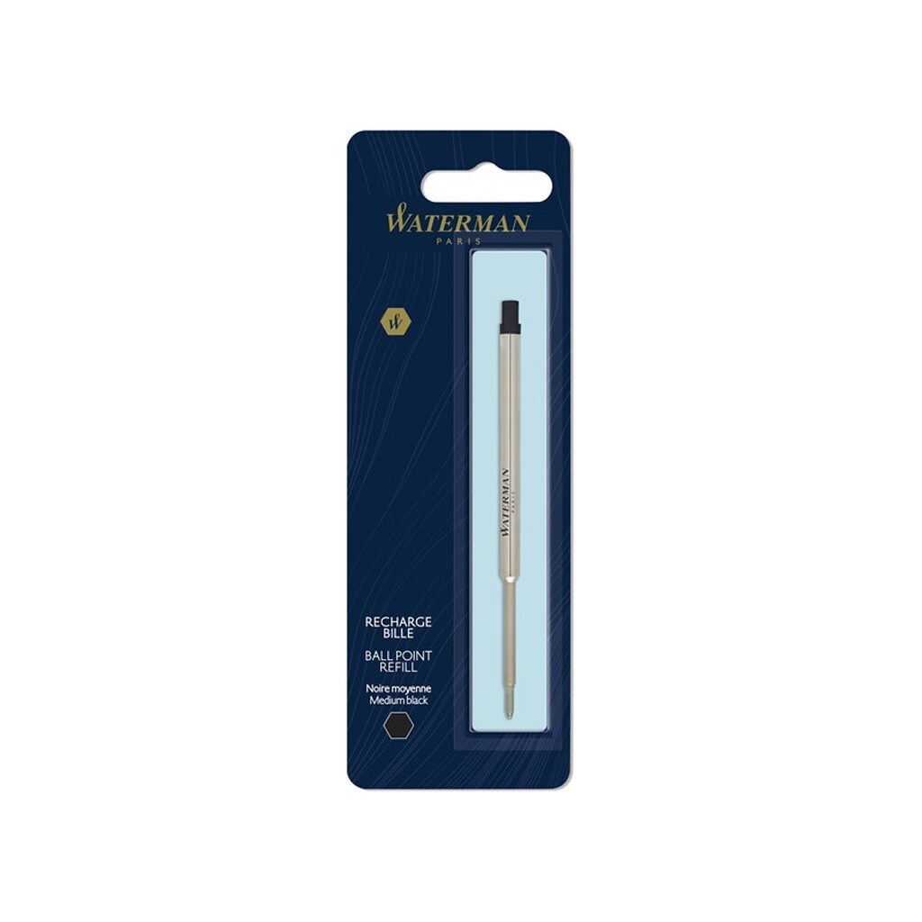 Waterman Ballpoint Pen Refill | Mellempunkt | Sort blæk | 1 Antal