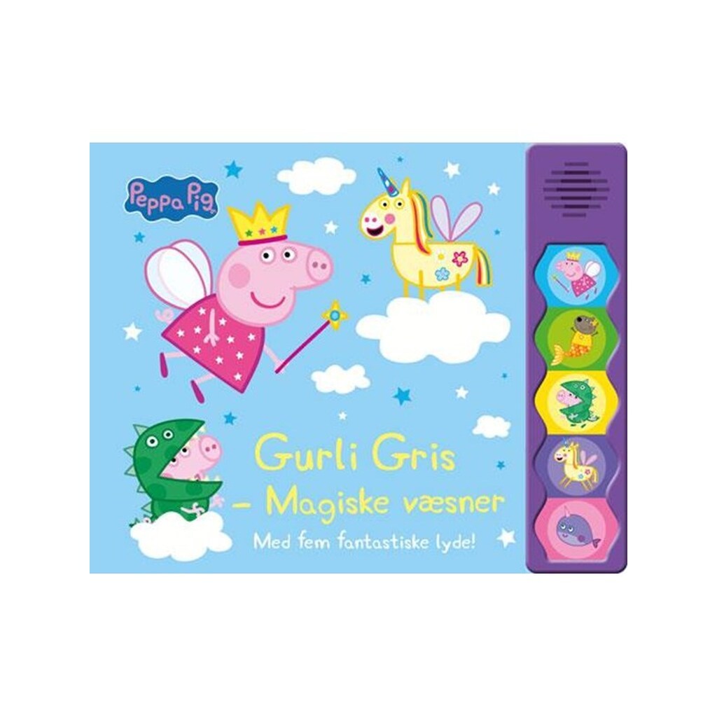 Peppa Pig - Gurli Gris - Magiske væsner (lydbog me - Børnebog - Hardcover