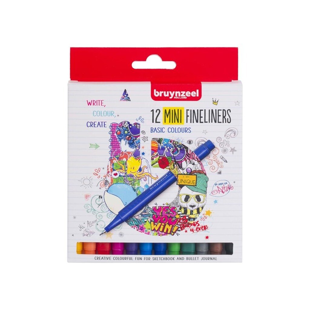 Bruynzeel Fineliner Mini Set 12 Colors