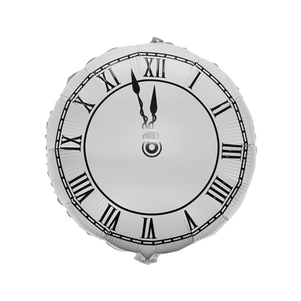 SCANSEASON Folieballon ur, Ø45 cm., hvid