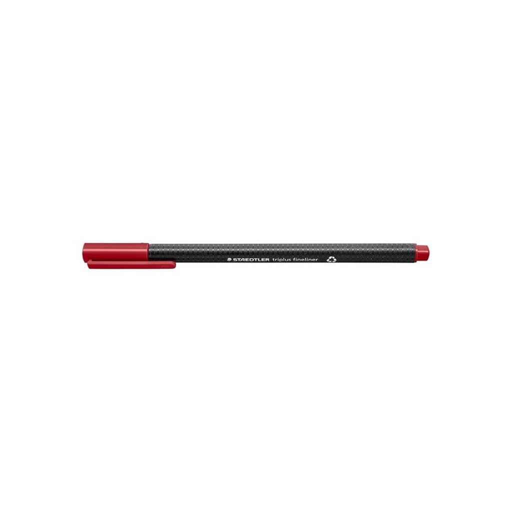 Staedtler TRIPLUS FINELINER rPP, 10 stk CARMINE rød