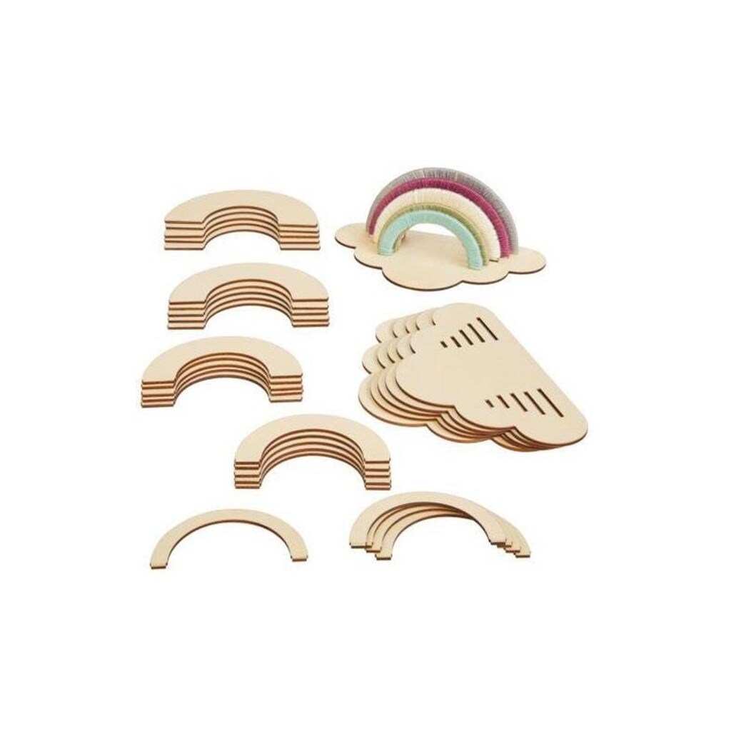Colorations - Make and Decorate your Own Wooden Rainbow Set of 6