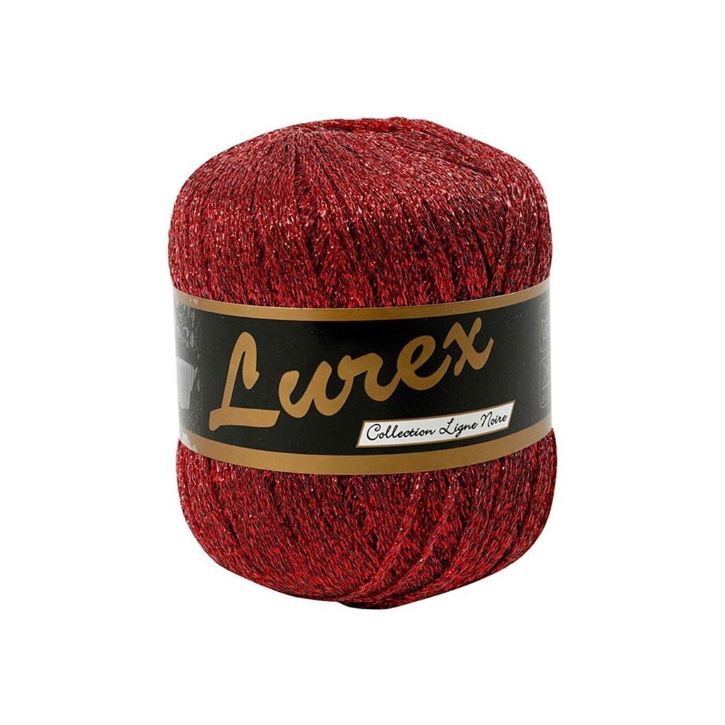 Creativ Company Lurex Glitter Yarn Red 160m