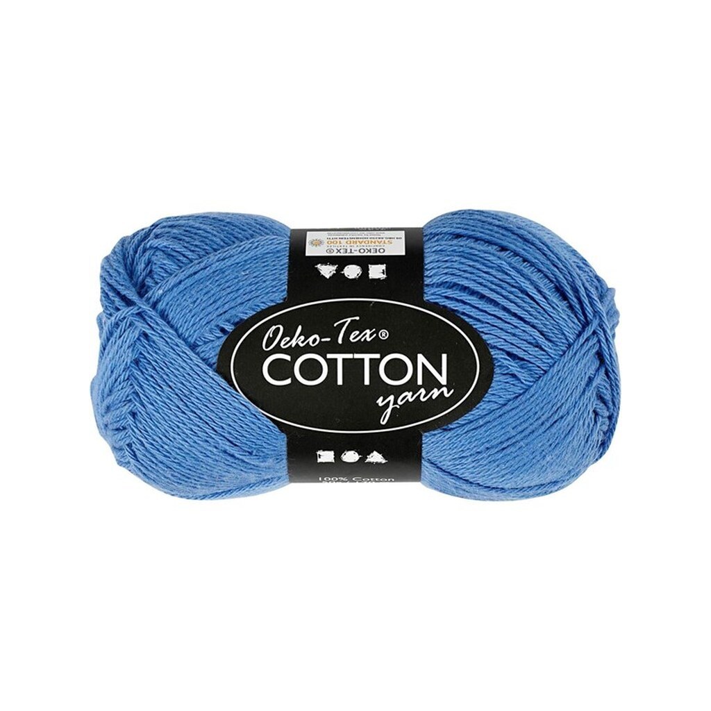Creativ Company Cotton yarn Blue 50gr 170m