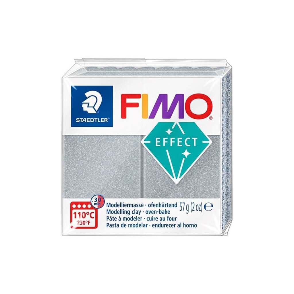 Staedtler FIMO modeller 57g. Metal Sølv