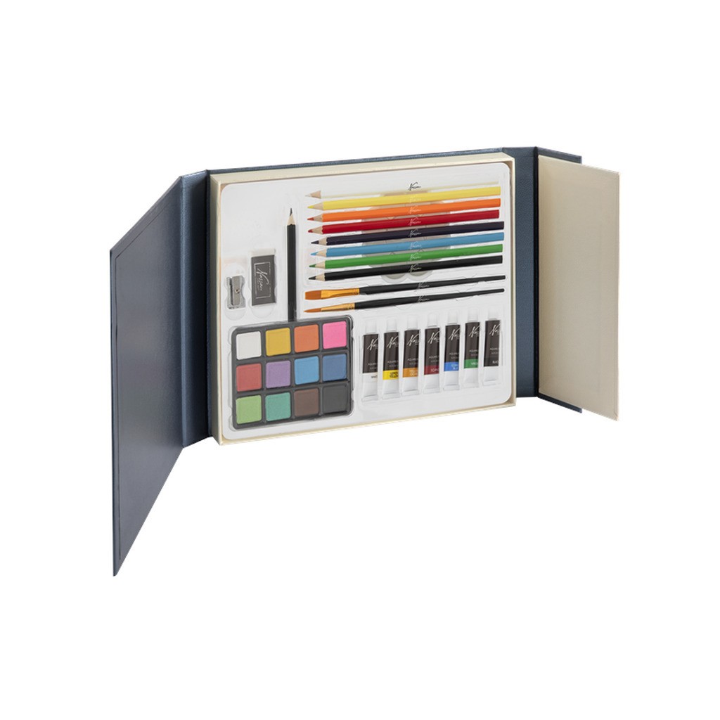 Nassau Aquarel art set 34 pcs. in cardboard box